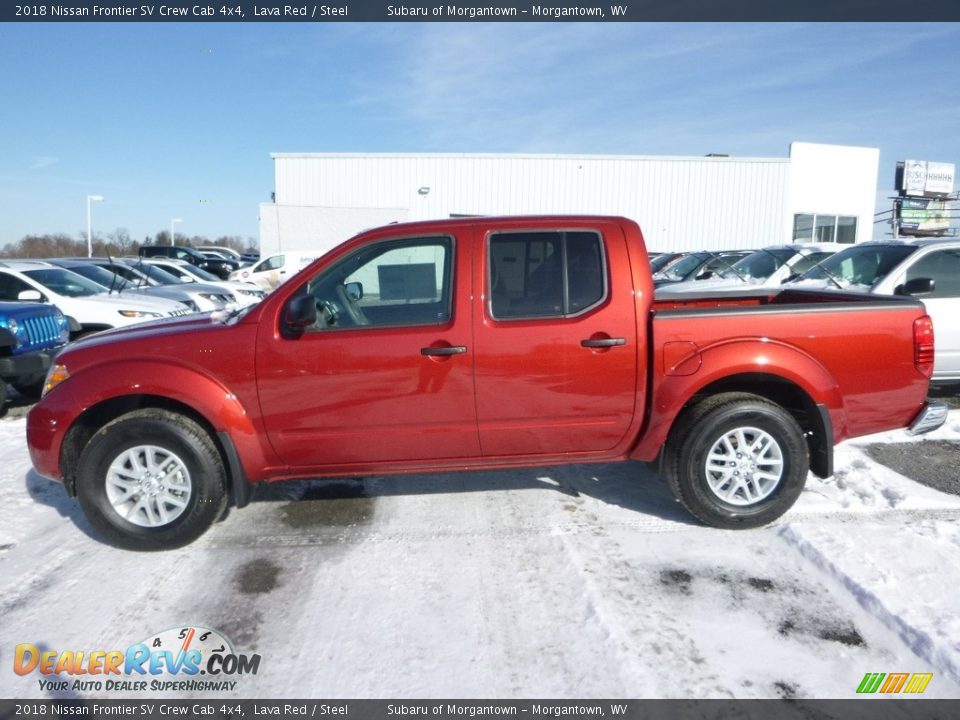 2018 Nissan Frontier SV Crew Cab 4x4 Lava Red / Steel Photo #7