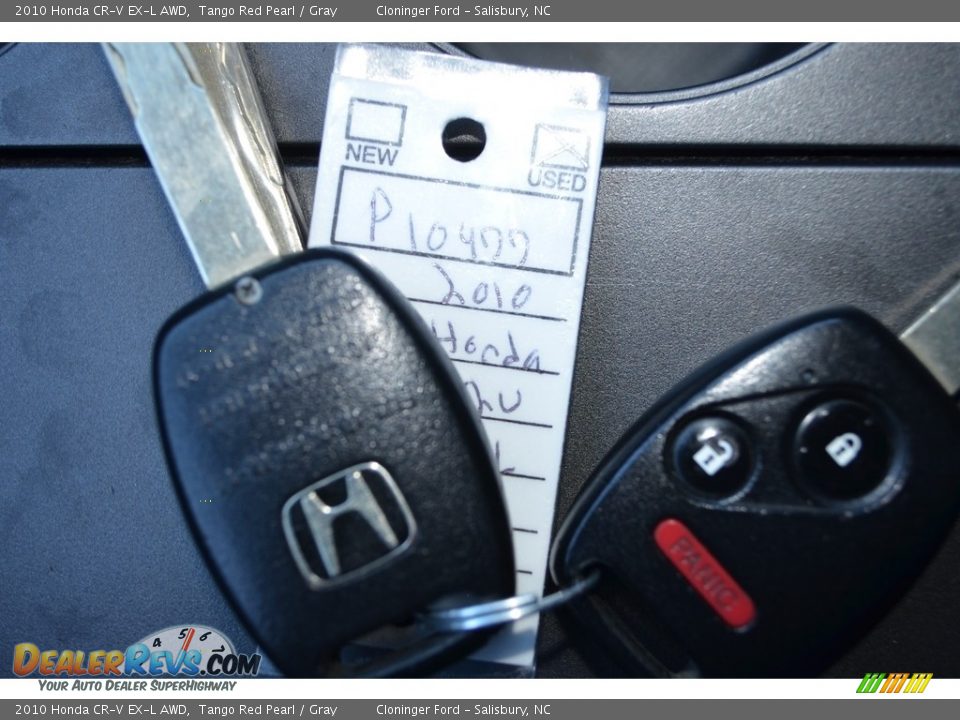 2010 Honda CR-V EX-L AWD Tango Red Pearl / Gray Photo #25