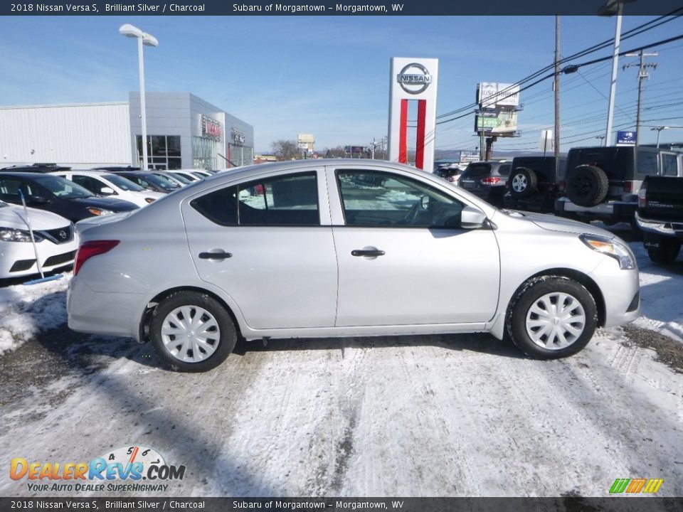 2018 Nissan Versa S Brilliant Silver / Charcoal Photo #3