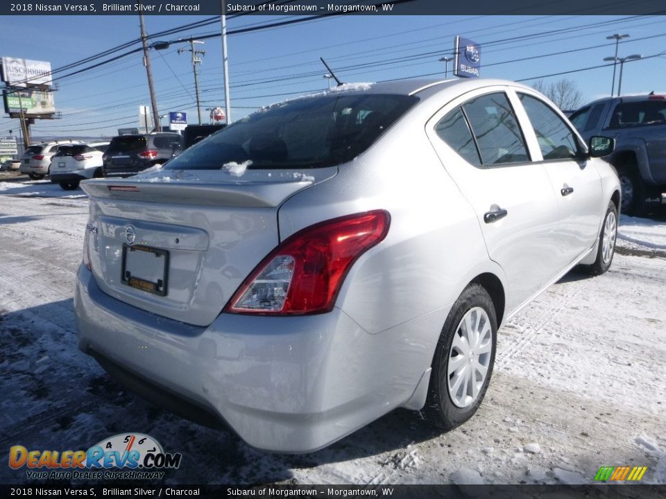 2018 Nissan Versa S Brilliant Silver / Charcoal Photo #4