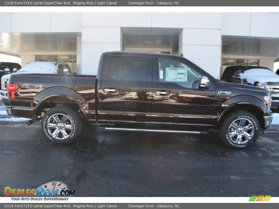 2018 Ford F150 Lariat SuperCrew 4x4 Magma Red / Light Camel Photo #2