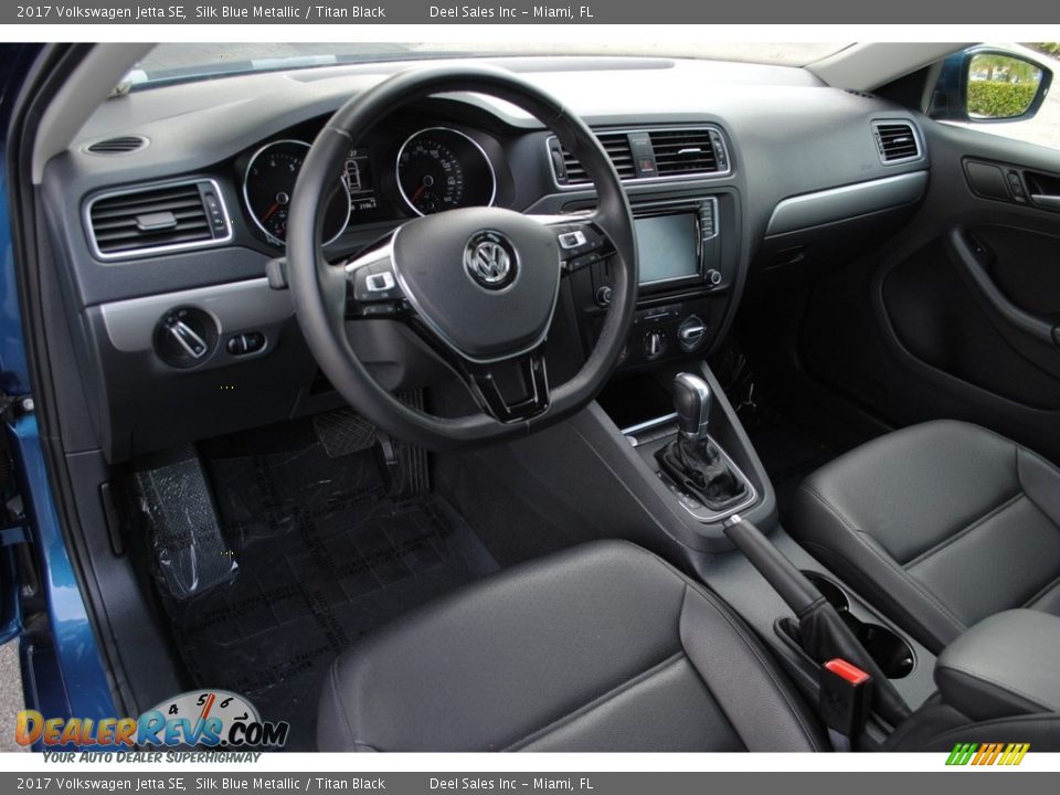 2017 Volkswagen Jetta SE Silk Blue Metallic / Titan Black Photo #16