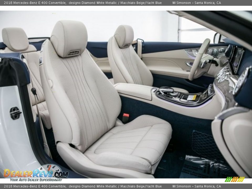 Macchiato Beige/Yacht Blue Interior - 2018 Mercedes-Benz E 400 Convertible Photo #6