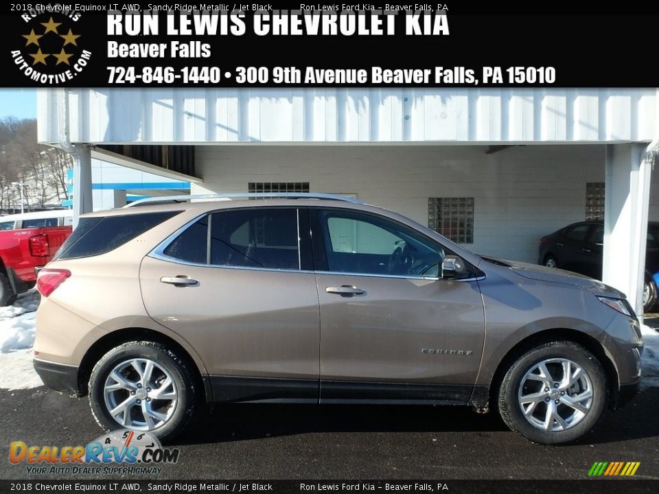 2018 Chevrolet Equinox LT AWD Sandy Ridge Metallic / Jet Black Photo #1