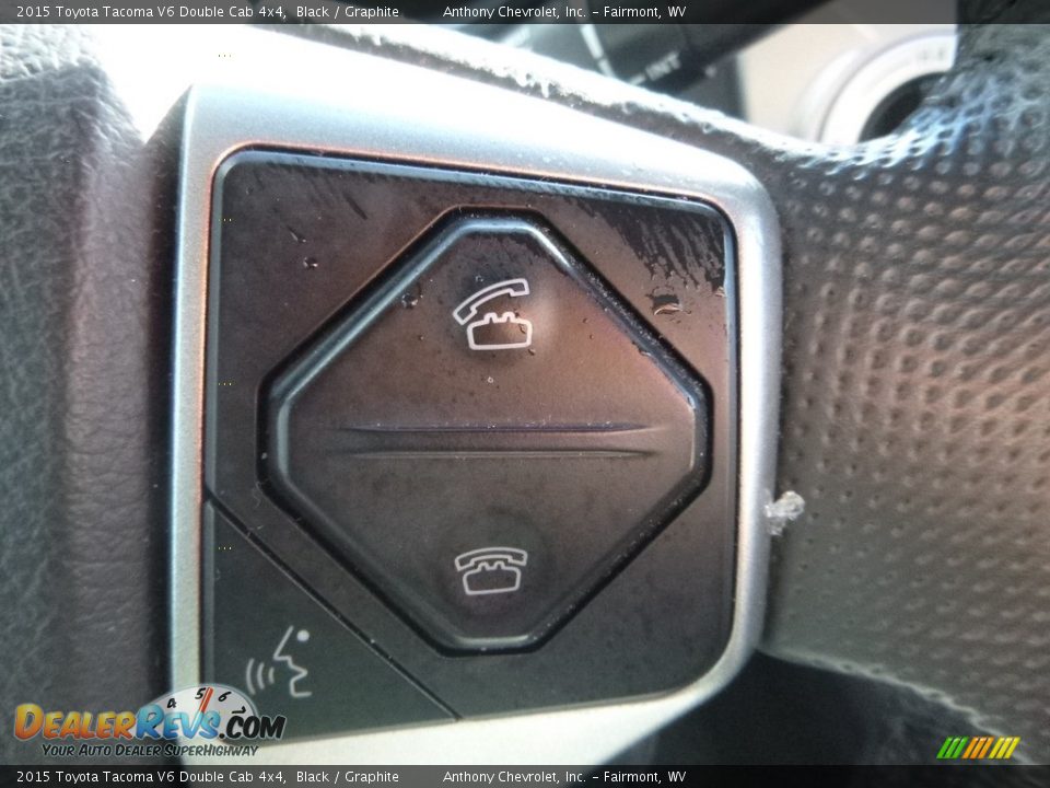 2015 Toyota Tacoma V6 Double Cab 4x4 Black / Graphite Photo #17