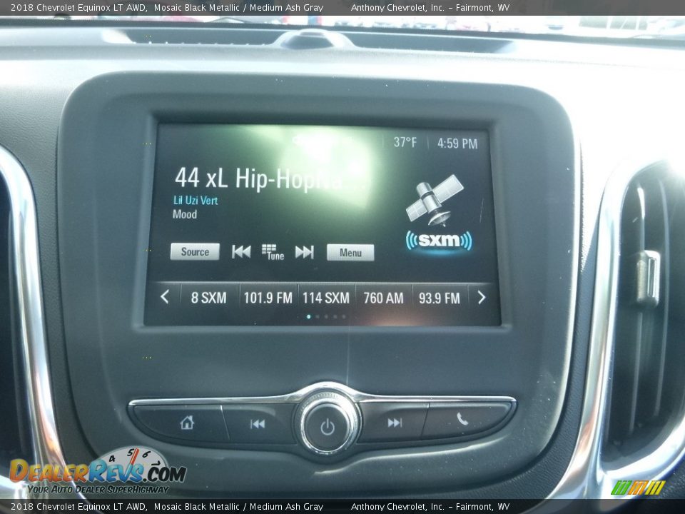 2018 Chevrolet Equinox LT AWD Mosaic Black Metallic / Medium Ash Gray Photo #15