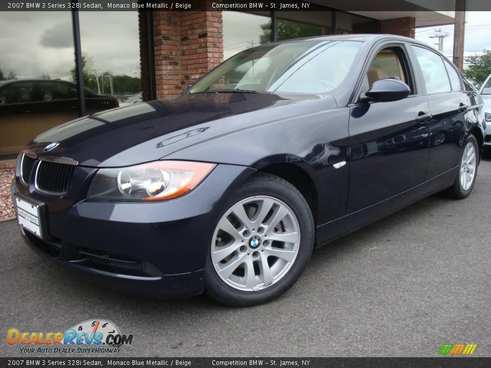 2007 BMW 3 Series 328i Sedan Monaco Blue Metallic / Beige Photo #1