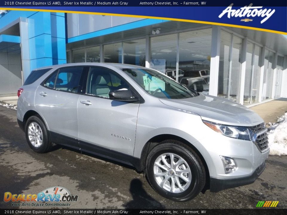 2018 Chevrolet Equinox LS AWD Silver Ice Metallic / Medium Ash Gray Photo #1