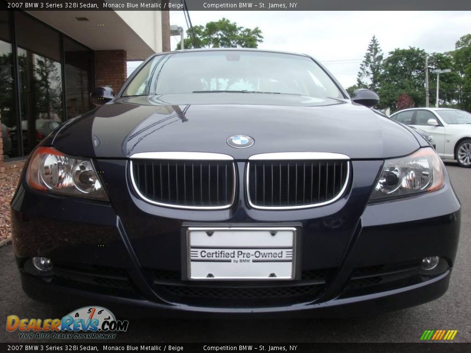 2007 BMW 3 Series 328i Sedan Monaco Blue Metallic / Beige Photo #2