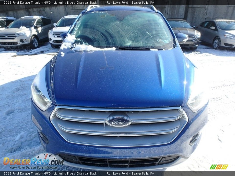 2018 Ford Escape Titanium 4WD Lightning Blue / Charcoal Black Photo #8