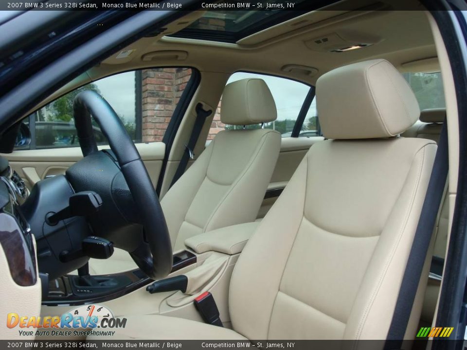 2007 BMW 3 Series 328i Sedan Monaco Blue Metallic / Beige Photo #9