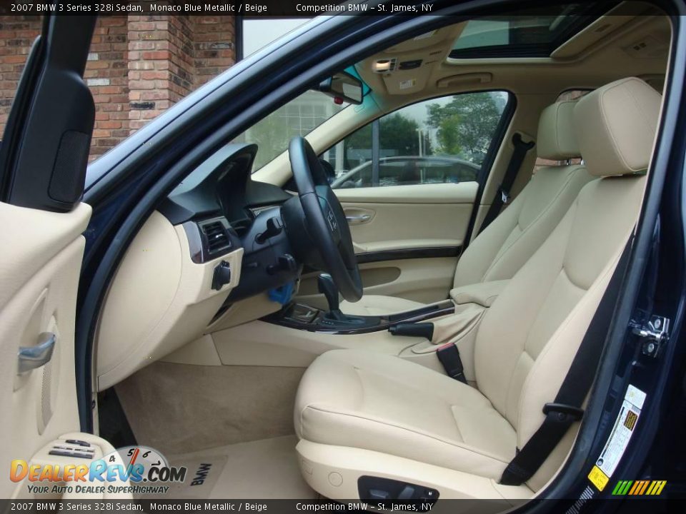 2007 BMW 3 Series 328i Sedan Monaco Blue Metallic / Beige Photo #10
