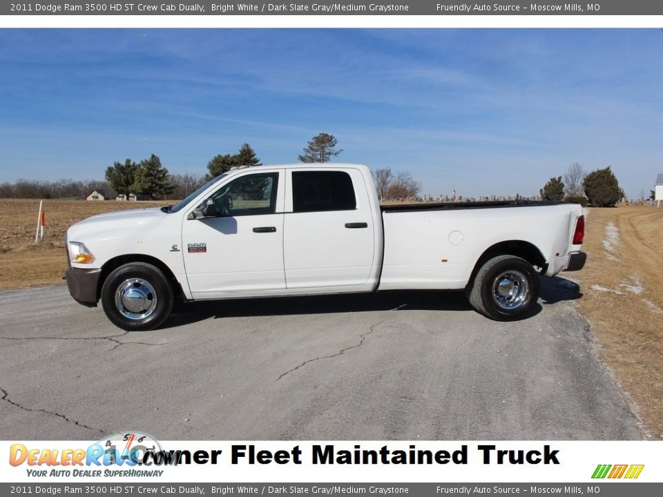 2011 Dodge Ram 3500 HD ST Crew Cab Dually Bright White / Dark Slate Gray/Medium Graystone Photo #2