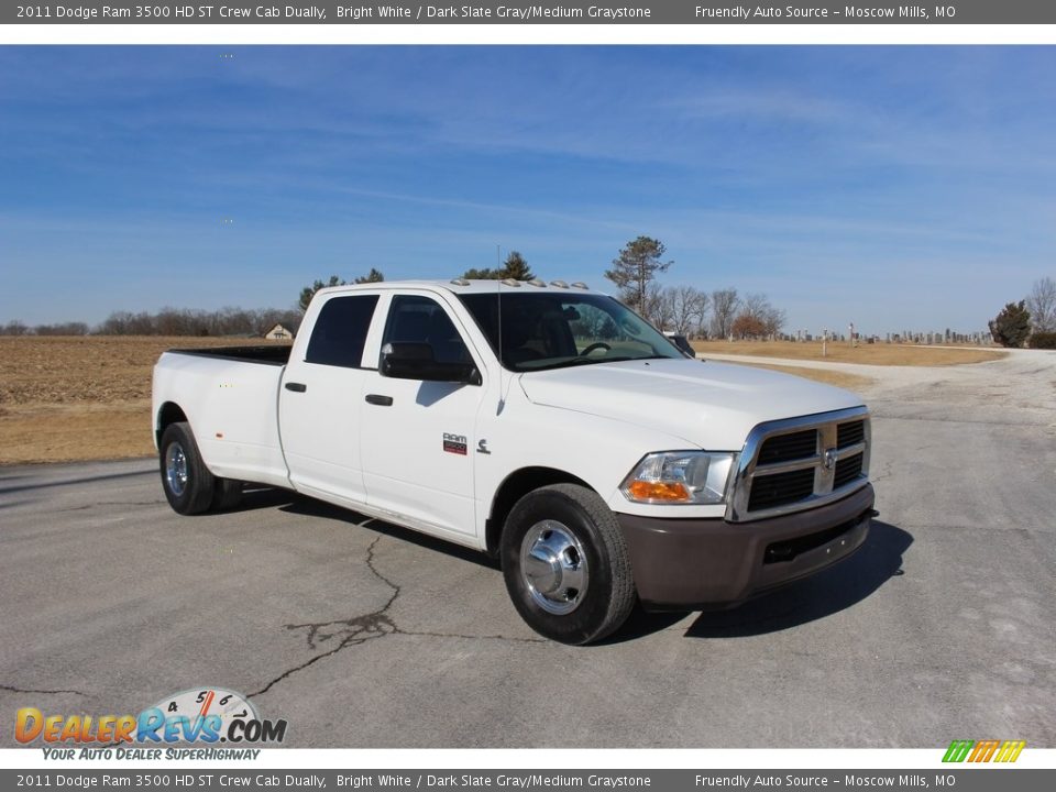 2011 Dodge Ram 3500 HD ST Crew Cab Dually Bright White / Dark Slate Gray/Medium Graystone Photo #3