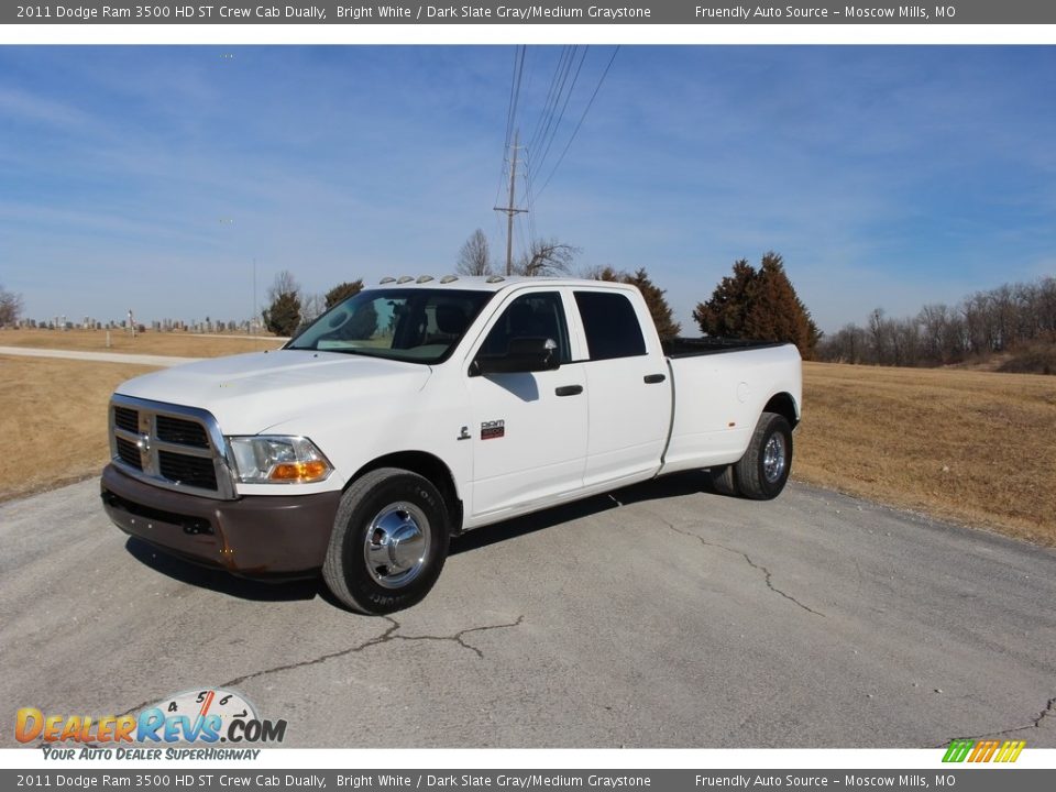 2011 Dodge Ram 3500 HD ST Crew Cab Dually Bright White / Dark Slate Gray/Medium Graystone Photo #4