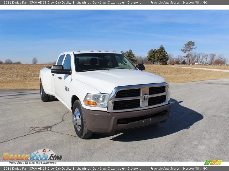 2011 Dodge Ram 3500 HD ST Crew Cab Dually Bright White / Dark Slate Gray/Medium Graystone Photo #6