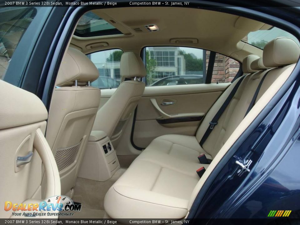 2007 BMW 3 Series 328i Sedan Monaco Blue Metallic / Beige Photo #12