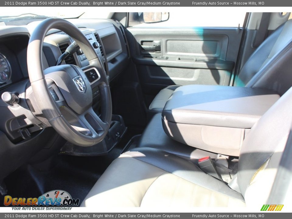 2011 Dodge Ram 3500 HD ST Crew Cab Dually Bright White / Dark Slate Gray/Medium Graystone Photo #13
