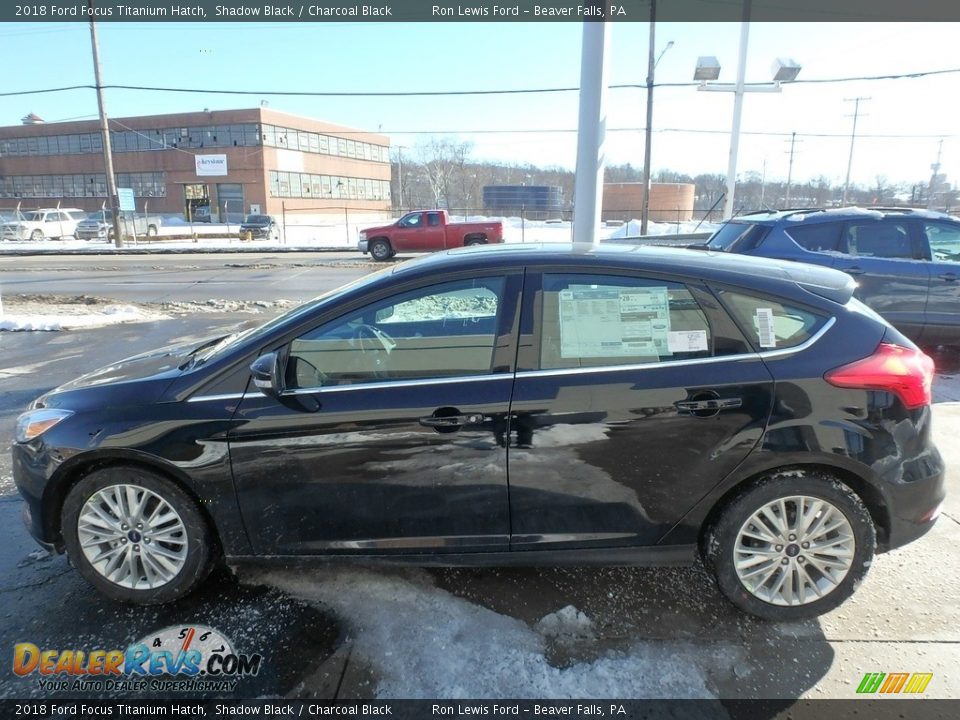 2018 Ford Focus Titanium Hatch Shadow Black / Charcoal Black Photo #6