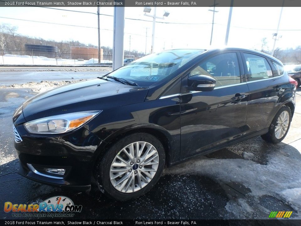 2018 Ford Focus Titanium Hatch Shadow Black / Charcoal Black Photo #7