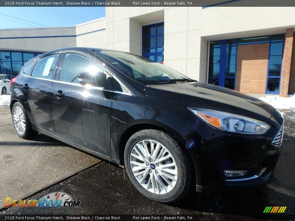 2018 Ford Focus Titanium Hatch Shadow Black / Charcoal Black Photo #9