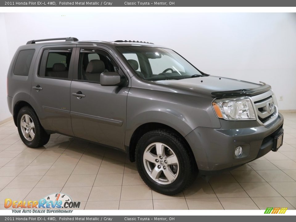 2011 Honda Pilot EX-L 4WD Polished Metal Metallic / Gray Photo #1