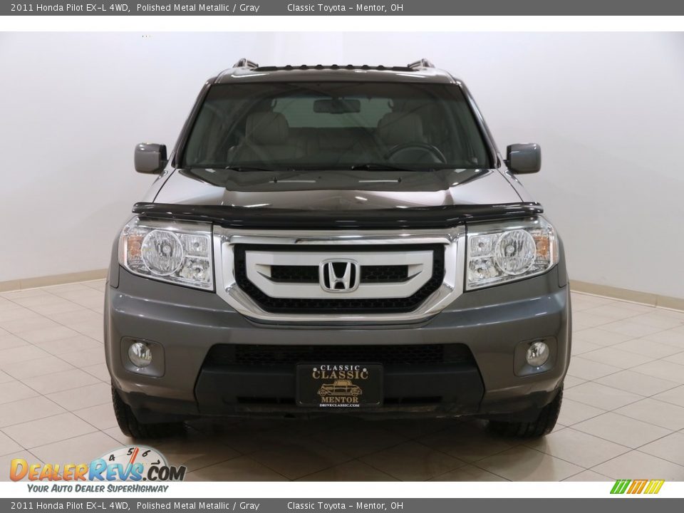2011 Honda Pilot EX-L 4WD Polished Metal Metallic / Gray Photo #2