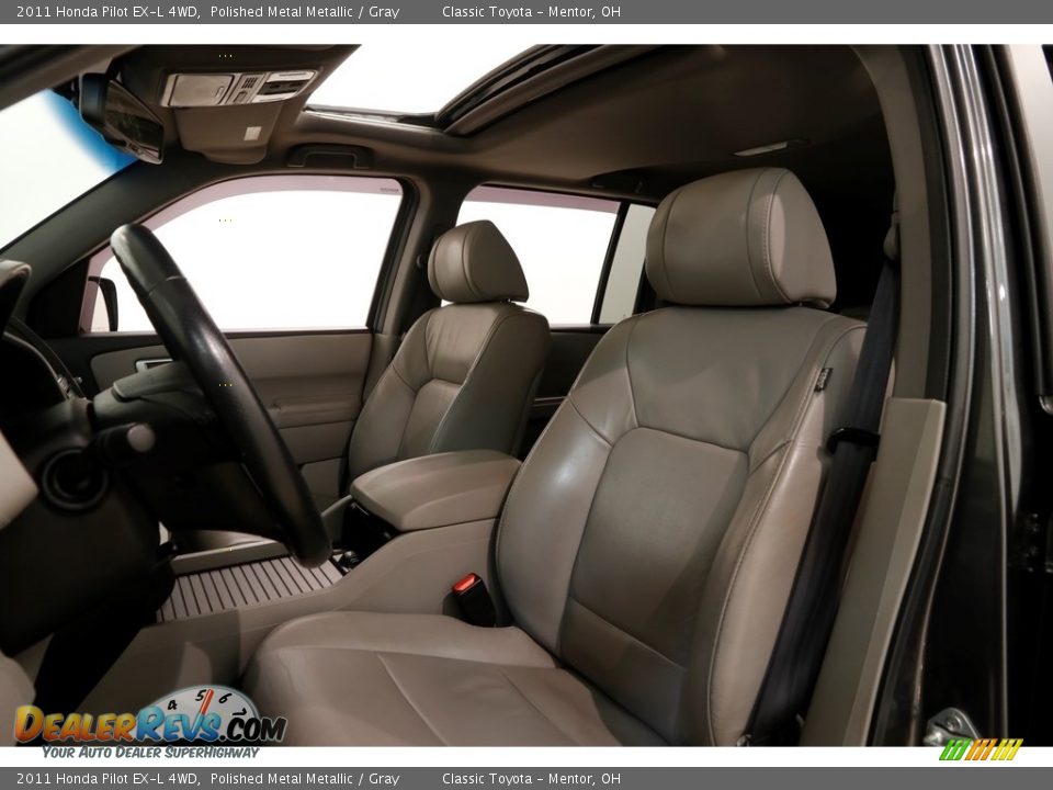 2011 Honda Pilot EX-L 4WD Polished Metal Metallic / Gray Photo #5
