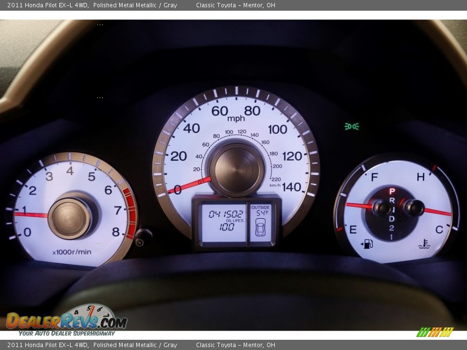 2011 Honda Pilot EX-L 4WD Polished Metal Metallic / Gray Photo #8