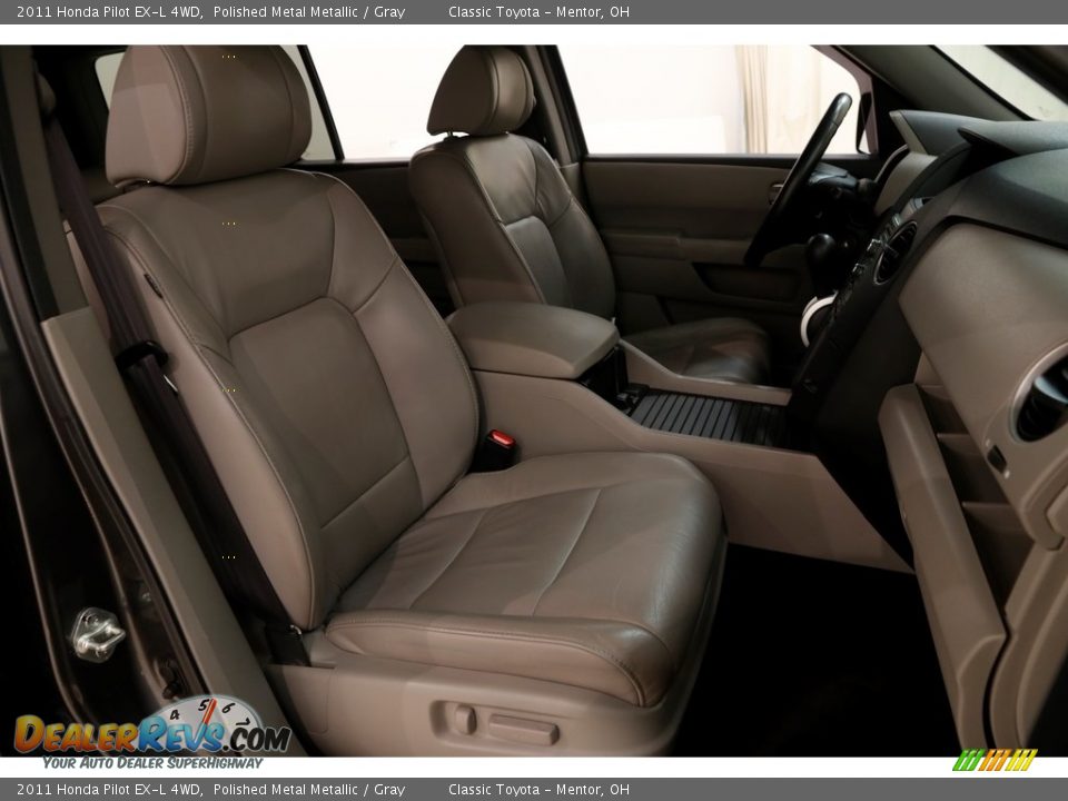 2011 Honda Pilot EX-L 4WD Polished Metal Metallic / Gray Photo #14