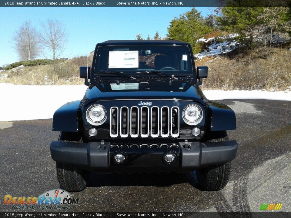 2018 Jeep Wrangler Unlimited Sahara 4x4 Black / Black Photo #3