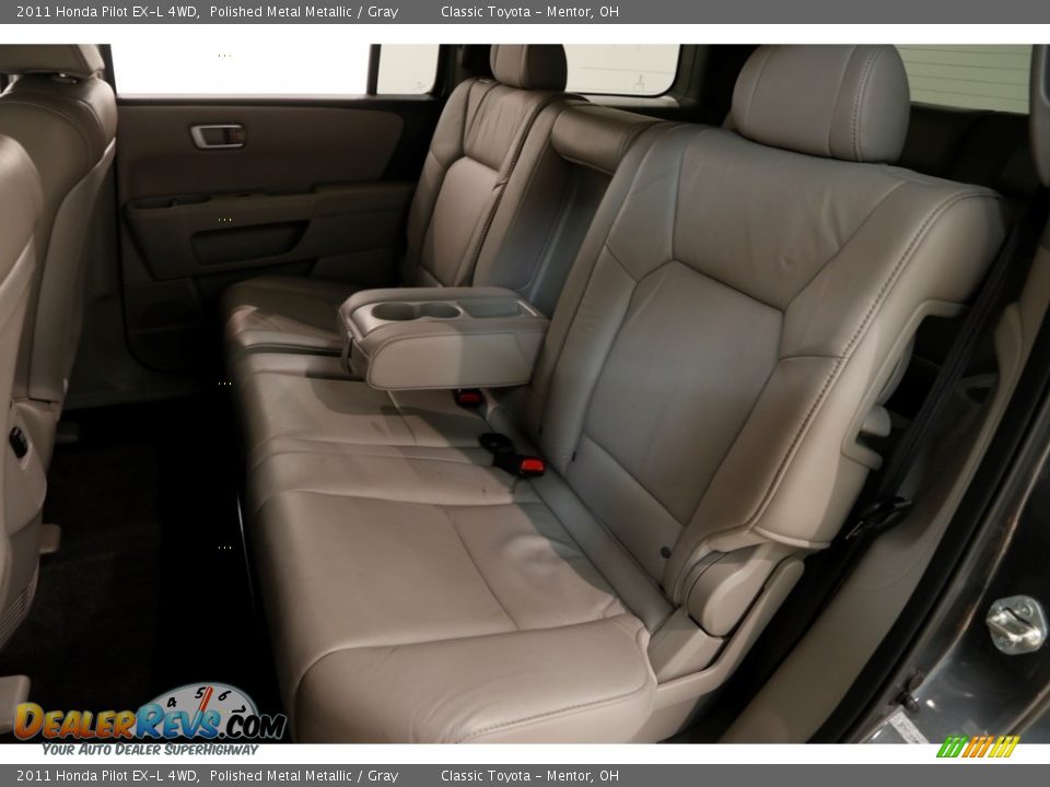2011 Honda Pilot EX-L 4WD Polished Metal Metallic / Gray Photo #17