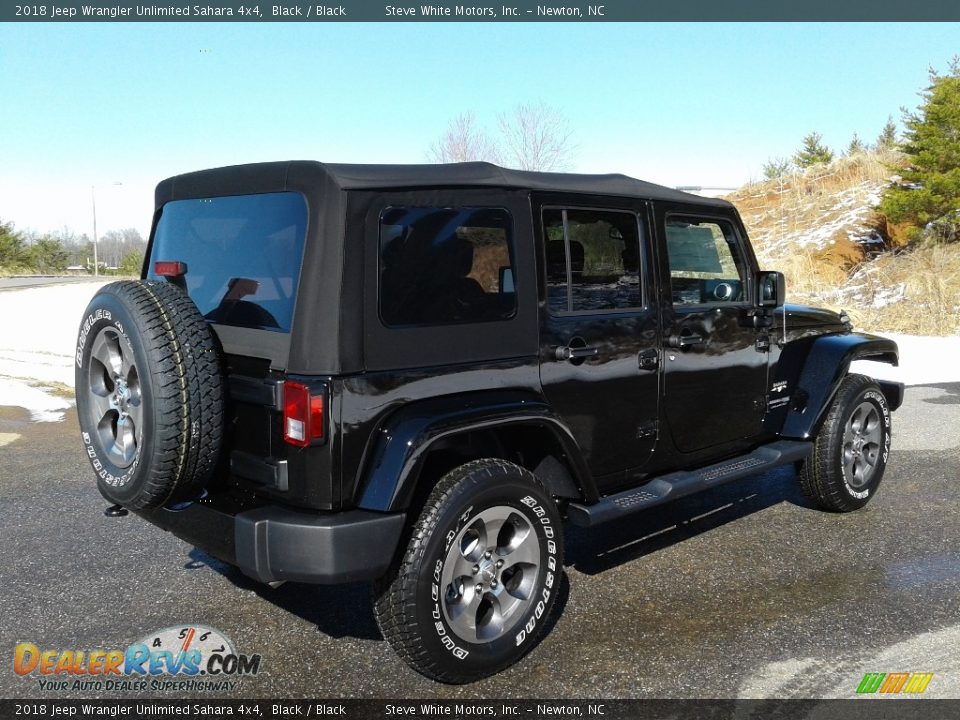 2018 Jeep Wrangler Unlimited Sahara 4x4 Black / Black Photo #6