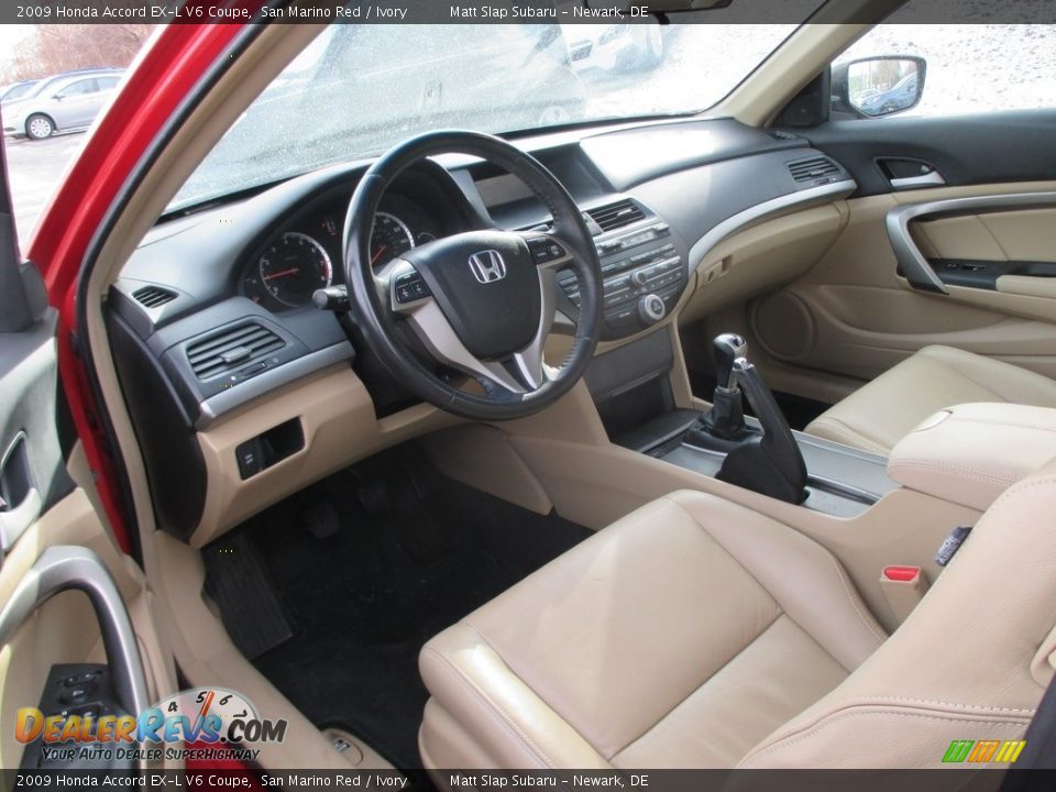 2009 Honda Accord EX-L V6 Coupe San Marino Red / Ivory Photo #10