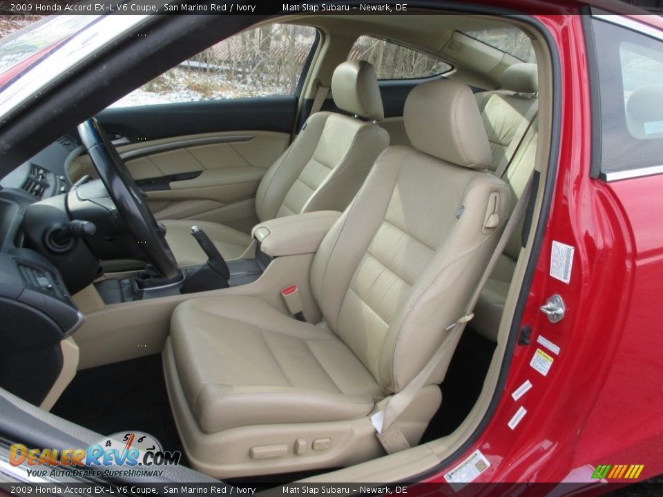 2009 Honda Accord EX-L V6 Coupe San Marino Red / Ivory Photo #14