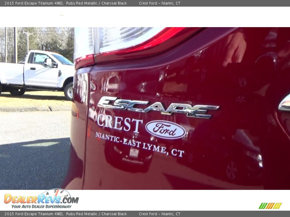 2015 Ford Escape Titanium 4WD Ruby Red Metallic / Charcoal Black Photo #10