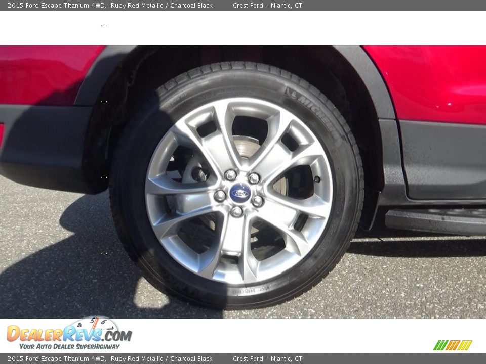 2015 Ford Escape Titanium 4WD Ruby Red Metallic / Charcoal Black Photo #22