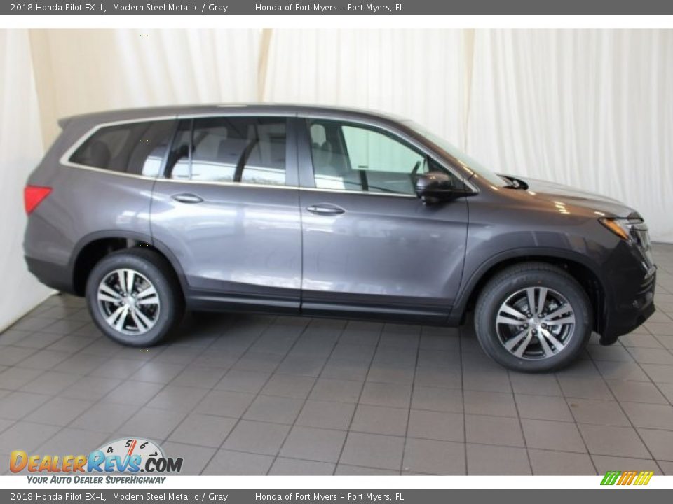 2018 Honda Pilot EX-L Modern Steel Metallic / Gray Photo #3