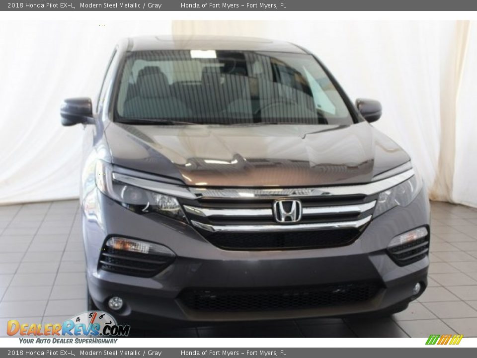 2018 Honda Pilot EX-L Modern Steel Metallic / Gray Photo #4