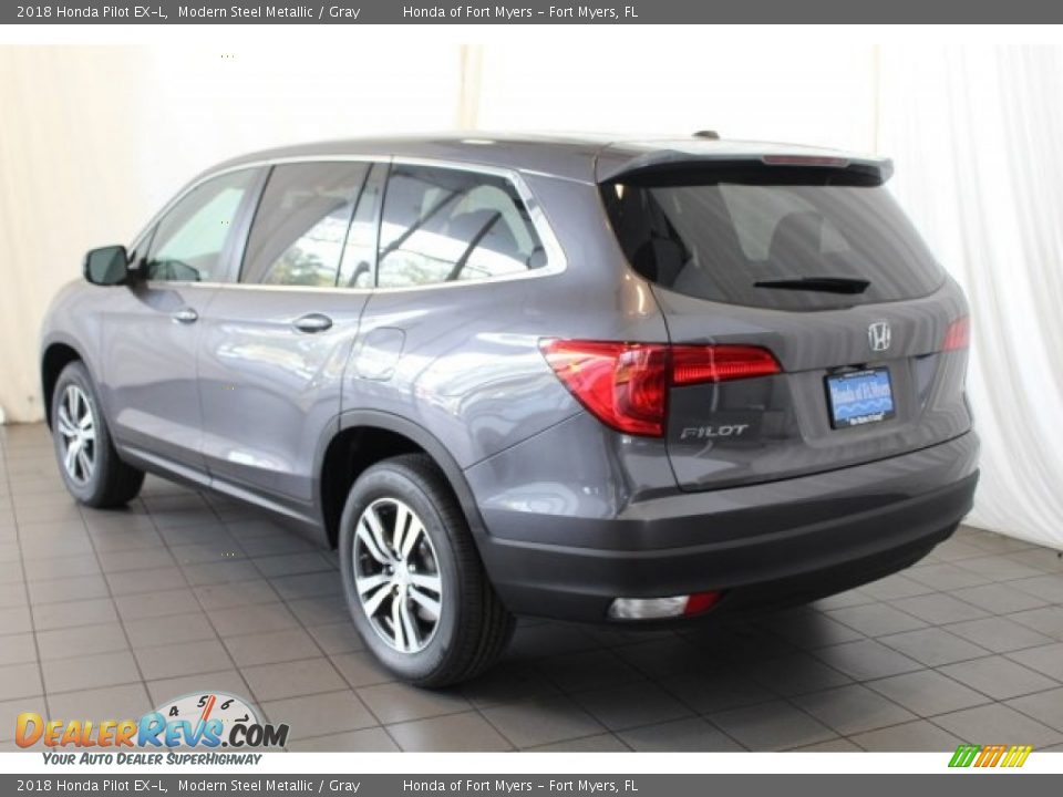 2018 Honda Pilot EX-L Modern Steel Metallic / Gray Photo #7