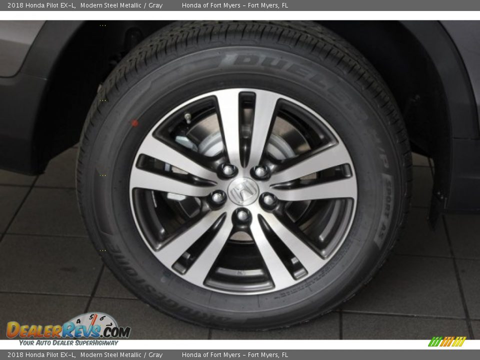 2018 Honda Pilot EX-L Modern Steel Metallic / Gray Photo #9