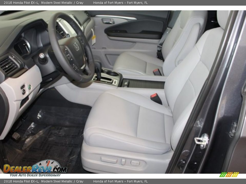 2018 Honda Pilot EX-L Modern Steel Metallic / Gray Photo #14
