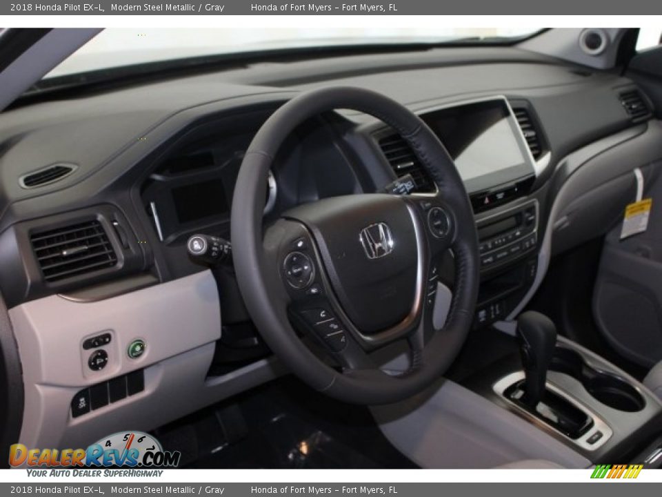2018 Honda Pilot EX-L Modern Steel Metallic / Gray Photo #16