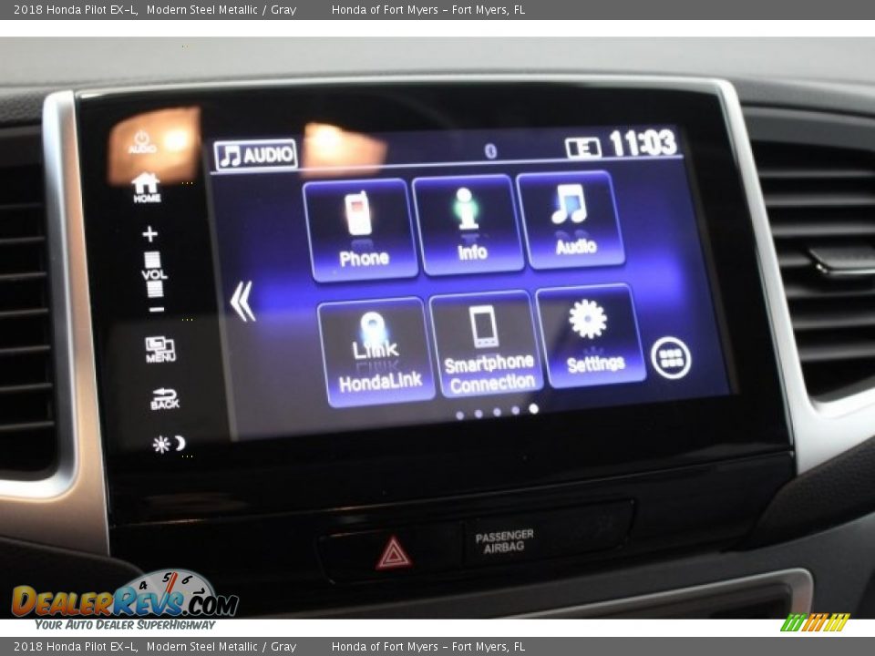 2018 Honda Pilot EX-L Modern Steel Metallic / Gray Photo #25