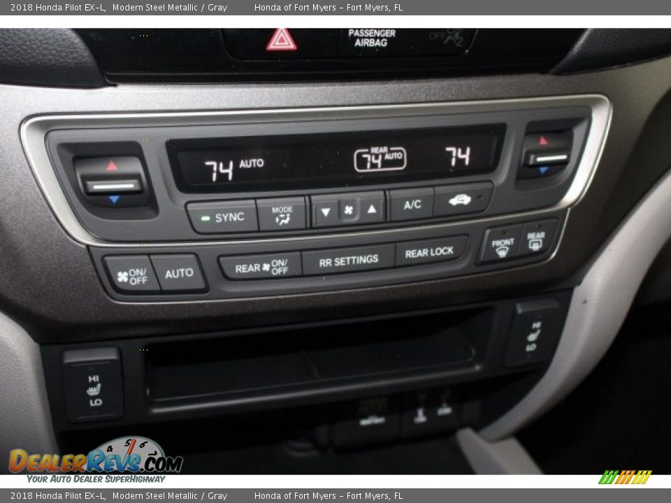 2018 Honda Pilot EX-L Modern Steel Metallic / Gray Photo #27