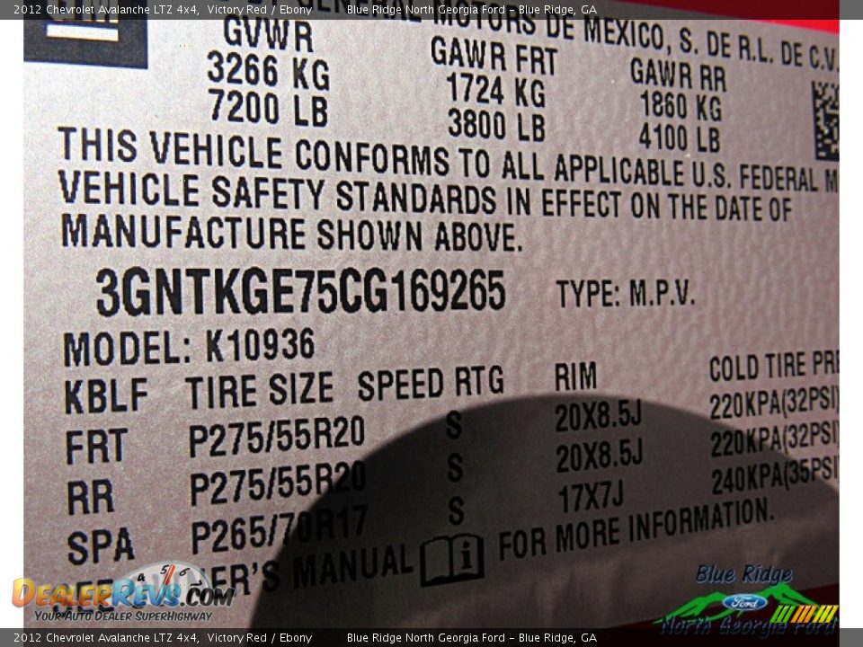 2012 Chevrolet Avalanche LTZ 4x4 Victory Red / Ebony Photo #28
