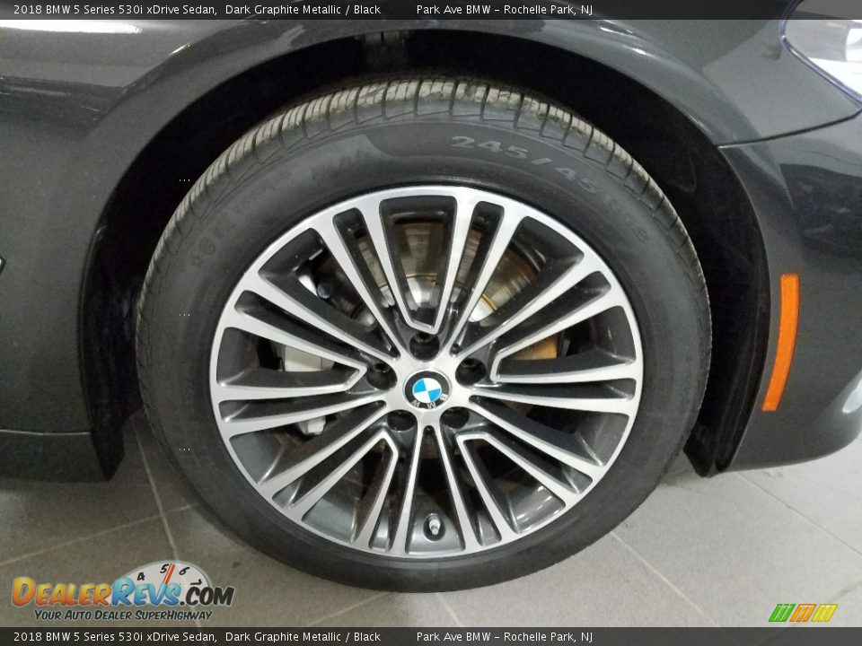 2018 BMW 5 Series 530i xDrive Sedan Dark Graphite Metallic / Black Photo #27