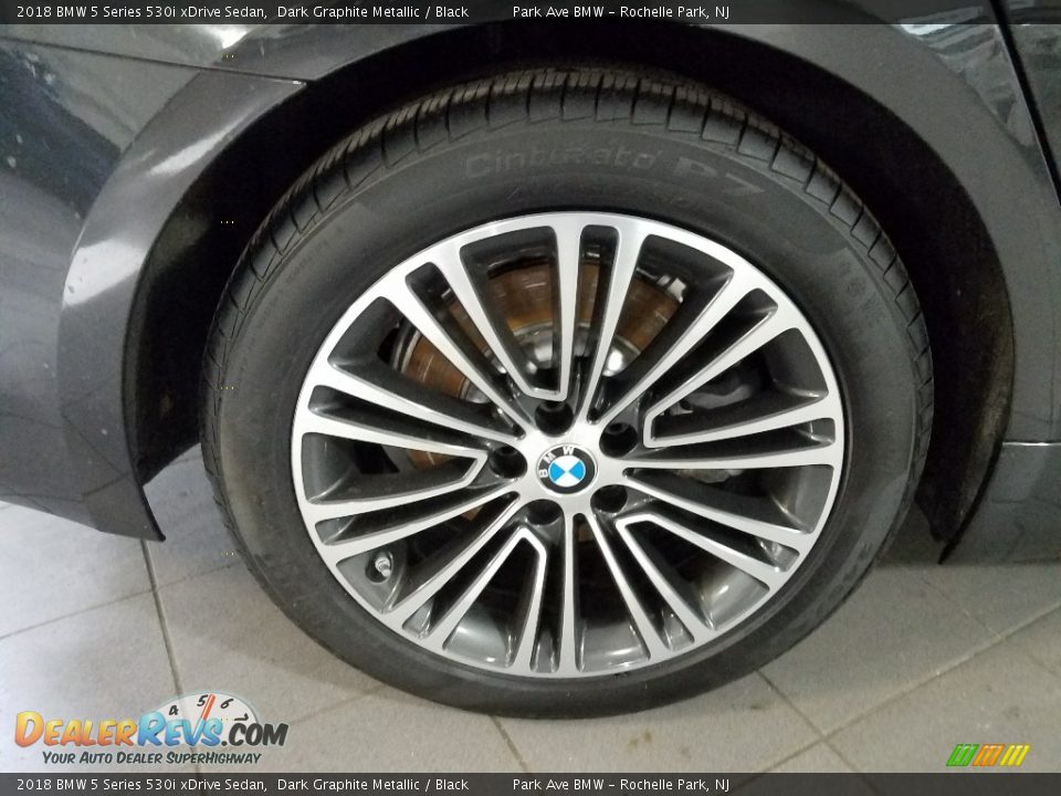 2018 BMW 5 Series 530i xDrive Sedan Dark Graphite Metallic / Black Photo #28