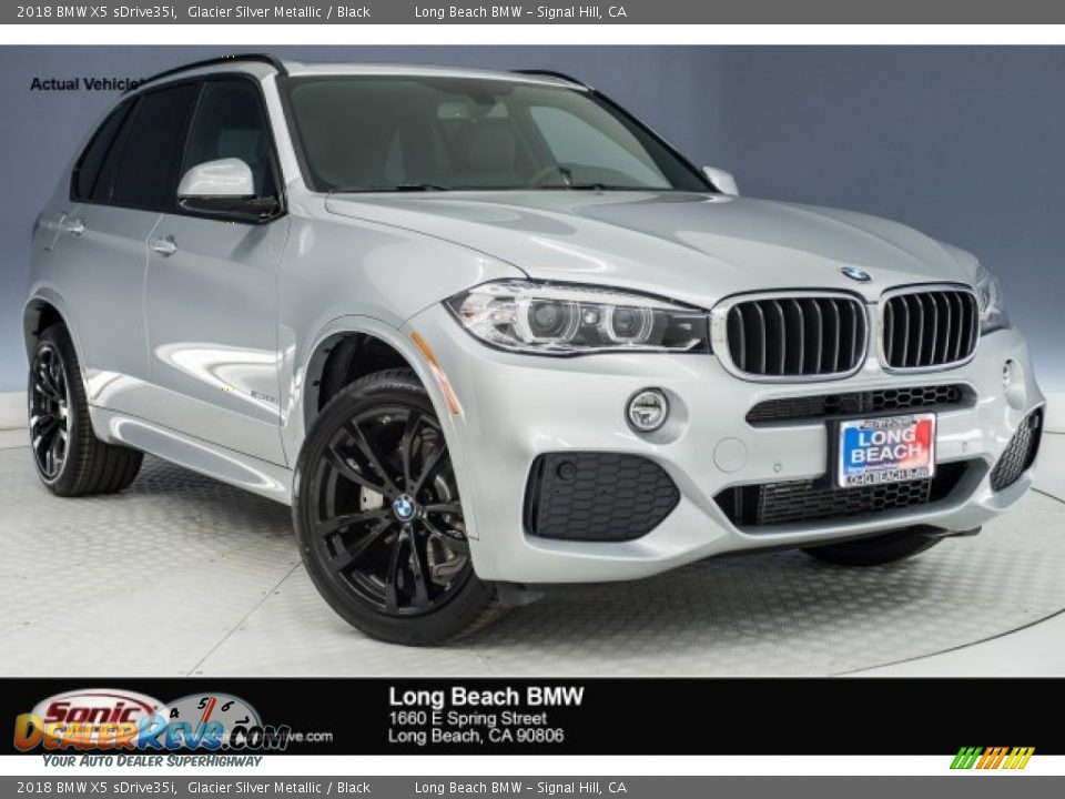 2018 BMW X5 sDrive35i Glacier Silver Metallic / Black Photo #1
