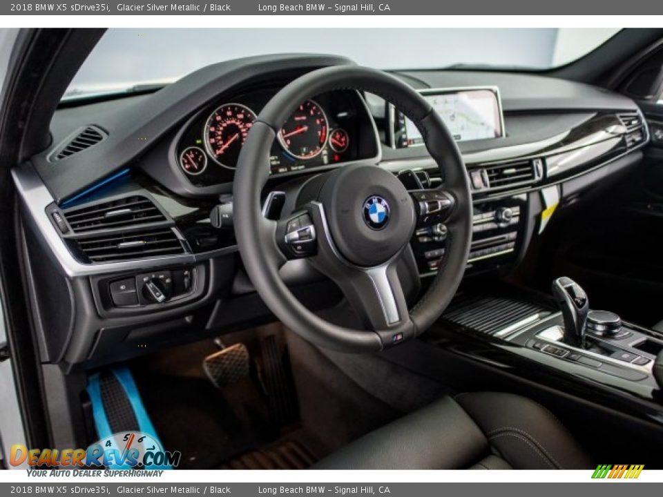 2018 BMW X5 sDrive35i Glacier Silver Metallic / Black Photo #6